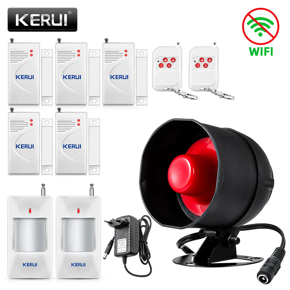 KERUI H01 Sistema de Alarma Casa WiFi Tuya con Sirène 433MHz - Kit Seguridad Sans Fil Compatible Alexa y Google Home
