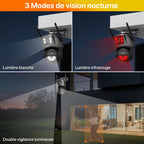 Caméra de Surveillance Wonsdar 4K PTZ WiFi Double Objectif – 8MP, Double Écran, Suivi Automatique, Vision Nocturne Couleur, Audio Bidirectionnel IP66