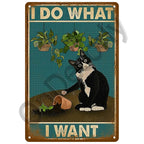 Panneau Vintage CCTV en Métal 20 x 30 cm – Plaque Murale “Vidéosurveillance 24h” pour Bar, Garage, Café et Maison