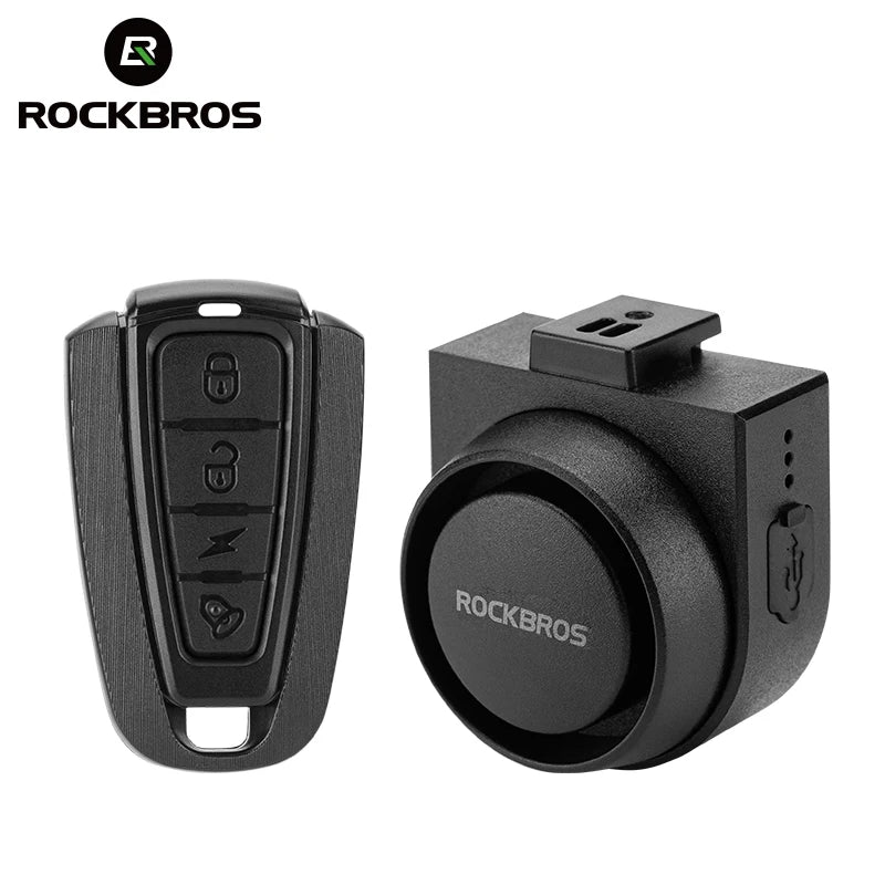 ROCKBROS Alarme Vélo avec Sonnette Intégrée Rechargeable USB-C – Détecteur de Vibration avec Télécommande Sans Fil pour Vélo et Vélo Électrique