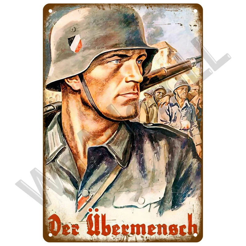 Plaque Métal Rétro “Attention Zone Sous Surveillance” – Panneau Décoratif Vintage 20x30 cm pour Maison, Garage, Bar et Atelier