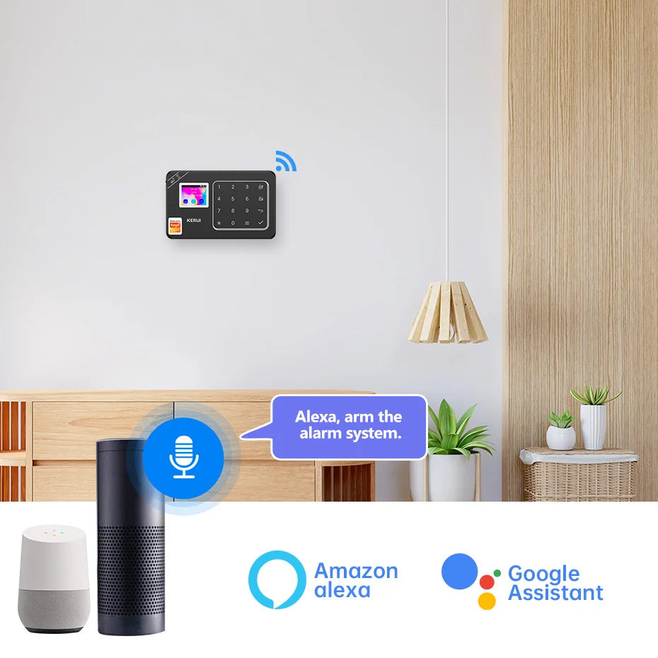 KERUI W181 – Système d’Alarme Maison Connecté Tuya WiFi & GSM 433 MHz, Kit Sécurité Sans Fil avec Détecteur de Mouvement, Capteurs Porte/Fenêtre et Compatibilité Caméra IP