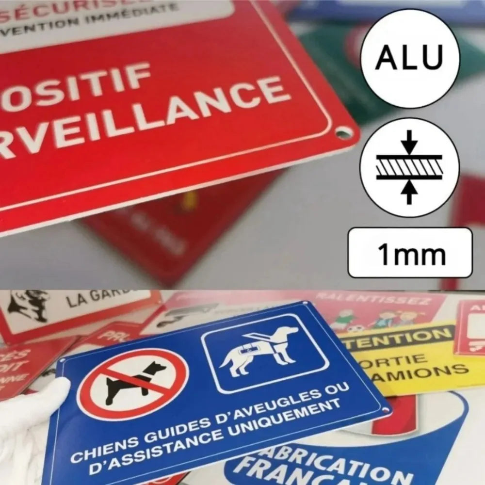 Panneau Métal “Souriez, Vous Êtes Filmé” – Plaque de Sécurité Vidéosurveillance en Aluminium Style Vintage pour Intérieur et Extérieur