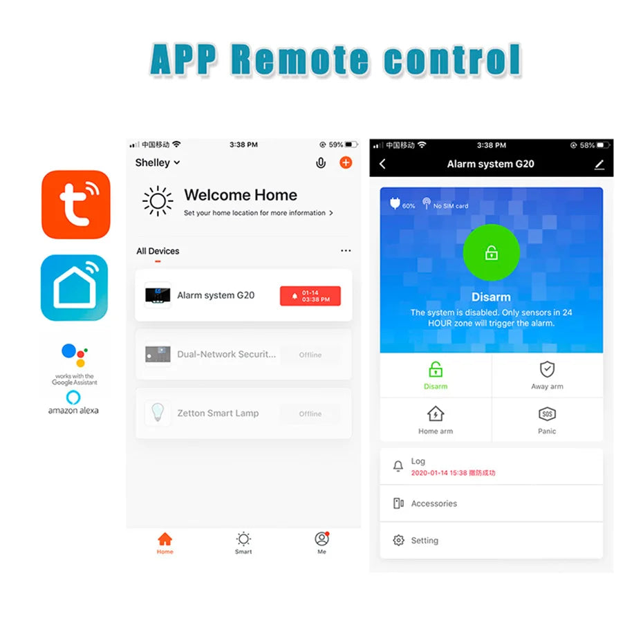 KERUI G20/G30 – Système d’Alarme Maison WiFi + GSM 2G Tuya 433 MHz, Kit DIY Sans Fil Anti-Intrusion