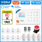 KERUI W181 – Système d’Alarme Maison Connecté WiFi & GSM Tuya avec Détecteur de Mouvement, Capteur de Porte et Compatibilité Caméra IP