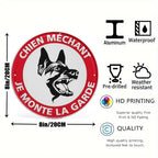 Panneau Rond en Aluminium “Propriété Privée – Accès Interdit – Vidéosurveillance” 20 cm – Señalización de seguridad exterior e interior 