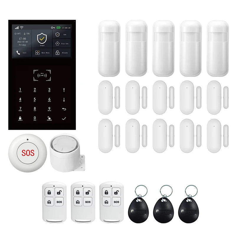 PGST A109S – WiFi + GSM 2G Tuya-Hausalarmsystem, intelligentes Sicherheitskit mit Tür-/Fenster- und Bewegungsmelder