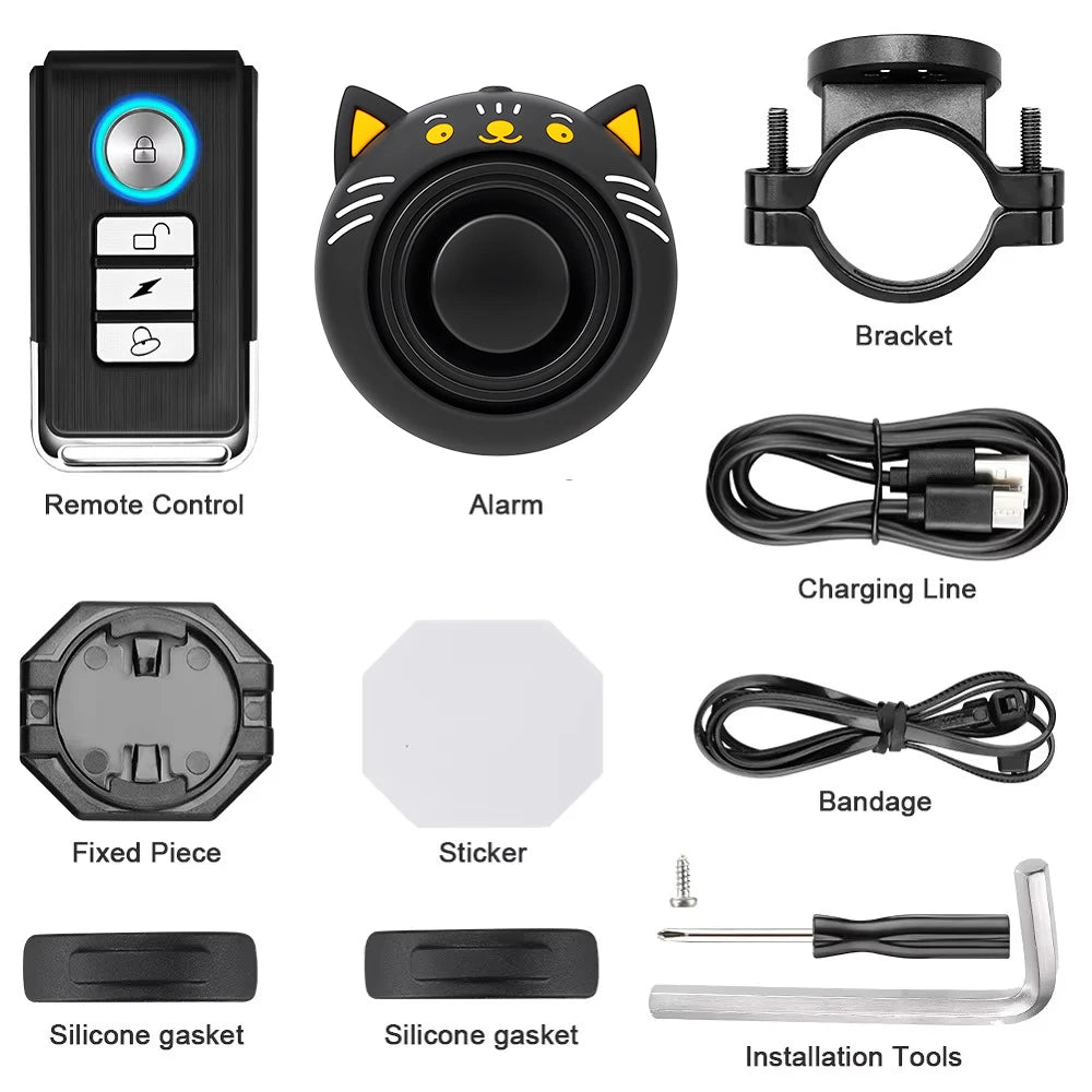 Extractme Alarme Vélo et Moto Sans Fil 110 dB Recargable USB – Detector de vibración Étanche IPX5 para Vélo, Scooter y Deux-Roues