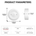 Detector de agua WiFi ONENUO Tuya – Captador de onda conectado con alarma 80 dB y estanqueidad IP55 