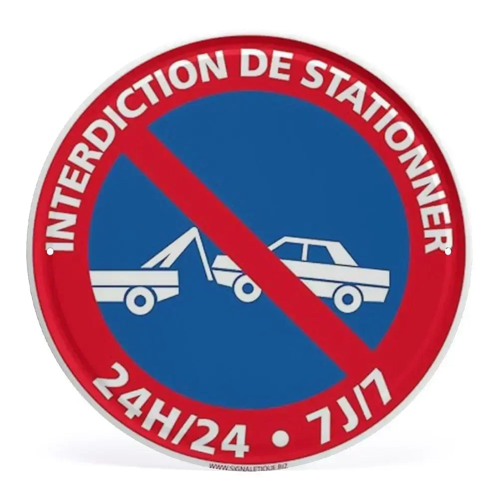 Panneau Rond en Aluminium “Propriété Privée – Accès Interdit – Vidéosurveillance” 20 cm – Señalización de seguridad exterior e interior 