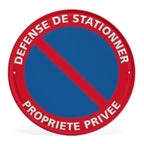 Panneau Rond en Aluminium “Propriété Privée – Accès Interdit – Vidéosurveillance” 20 cm – Señalización de seguridad exterior e interior 