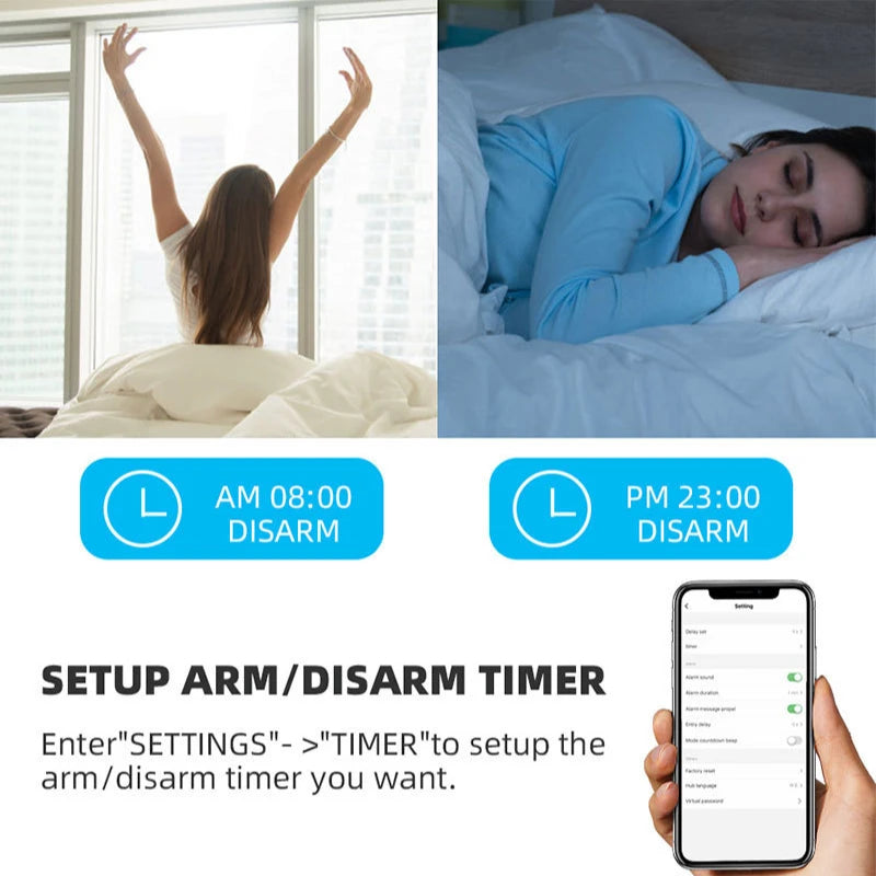 Sirène d'Alarma Intelligente WiFi Tuya 110 dB - Alarma Sans Fil Étanche IP65 Compatible con Alexa y Google Home