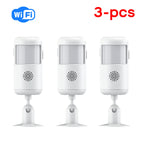 Detector de movimiento PIR 433MHz Étanche 180° - Capteur Infrarouge Sans Fil Compatible Tuya Smart Life para alarma de casa