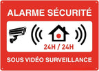Panneau de Signalisation Sécurité en Aluminium – Alarme Vidéo, Accès Interdit, Propriété Privée, Attention Véhicules et Chien de Garde