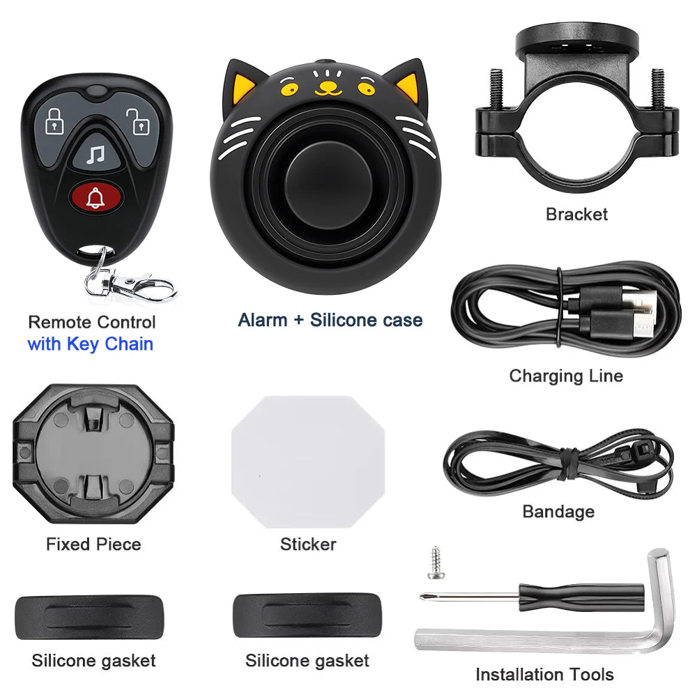 Extractme Alarme Vélo et Moto Sans Fil 110 dB Recargable USB – Detector de vibración Étanche IPX5 para Vélo, Scooter y Deux-Roues