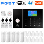 PGST 108-4G - Sistema de alarma Maison Connecté WiFi 4G Tuya Smart Life, 433 MHz, Écran y Clavier, Compatible con Alexa y Google
