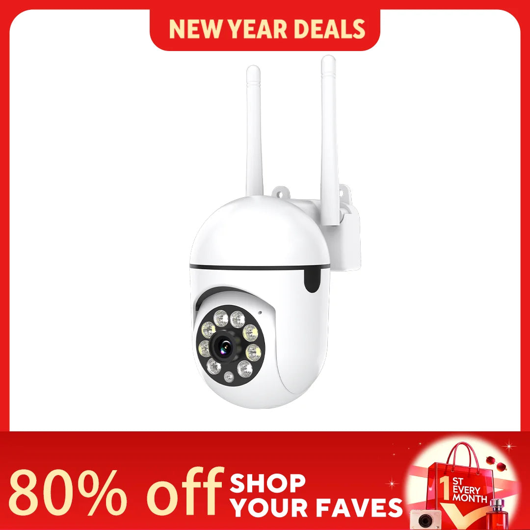 Caméra de Surveillance WiFi 1080P Ease Life – Rotation 360°, Vision Nocturne Couleur, Audio Bidirectionnel, Usage Intérieur & Extérieur