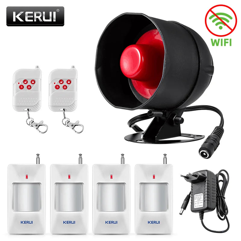 KERUI H01 Sistema de Alarma Casa WiFi Tuya con Sirène 433MHz - Kit Seguridad Sans Fil Compatible Alexa y Google Home