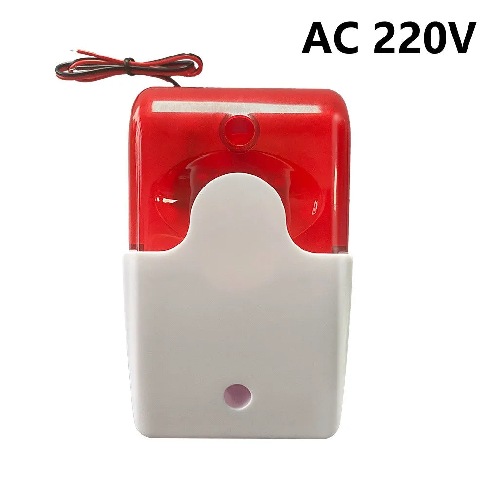 Sirène Filaire avec Flash KUANGZIPENG 110 dB – Alarma sonora y luminosa 12V / 24V / 220V para sistema de seguridad de la casa