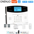 ONENUO 99AST – Sistema de alarma Maison Connecté Tuya WiFi &amp; GSM con pantalla LCD, kit anti-intrusión sin filtro y control a distancia 