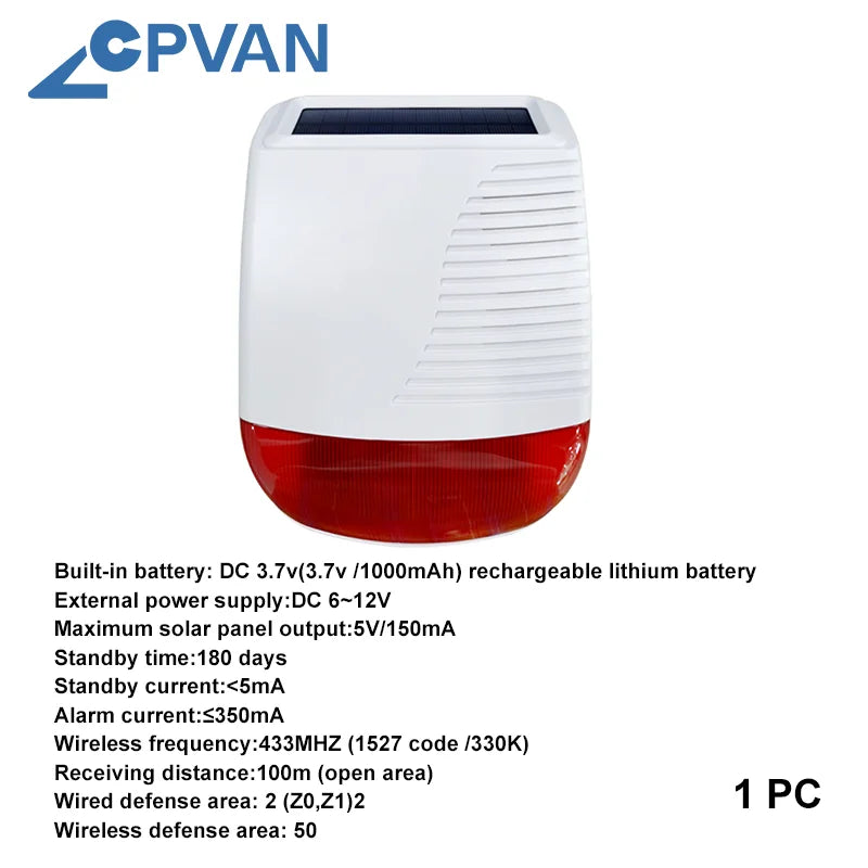 CPVAN CP10 Pro – Système d’Alarme Maison WiFi + 4G Tuya avec Écran Tactile 7" et Sirène 110 dB