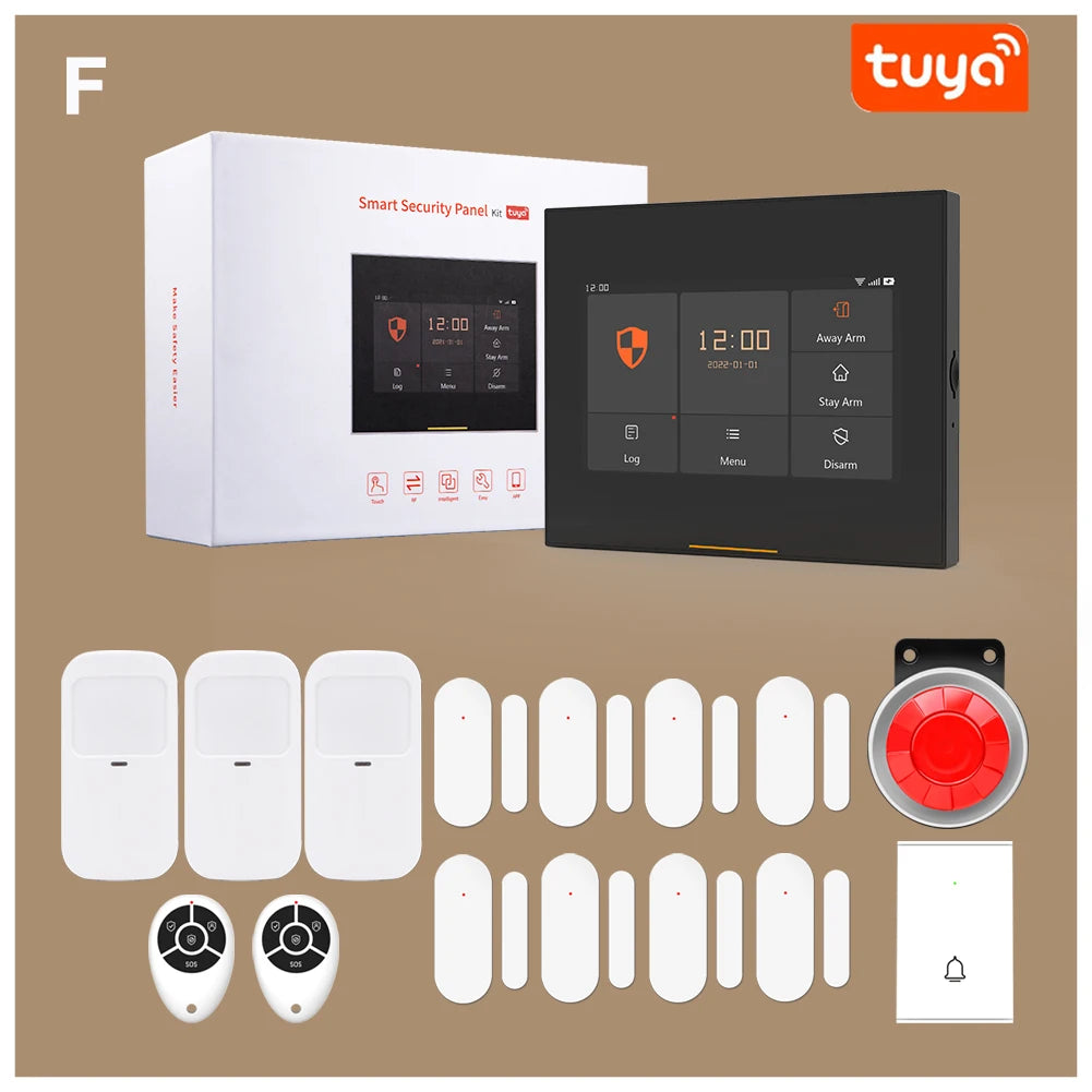 ACJ H501 - Sistema de alarma Maison Connecté WiFi + GSM 2G, Kit Seguridad Sans Fil 433 MHz con Captores y Control Tuya / Alexa 