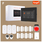 ACJ H501 - Sistema de alarma Maison Connecté WiFi + GSM 2G, Kit Seguridad Sans Fil 433 MHz con Captores y Control Tuya / Alexa 