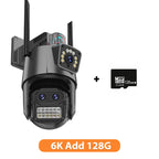 Caméra de Surveillance Wonsdar PTZ WiFi Triple Objectif 6K / Double Écran – Zoom Hybride 8X, Suivi Automatique, Vision Nocturne Couleur, Audio Bidirectionnel