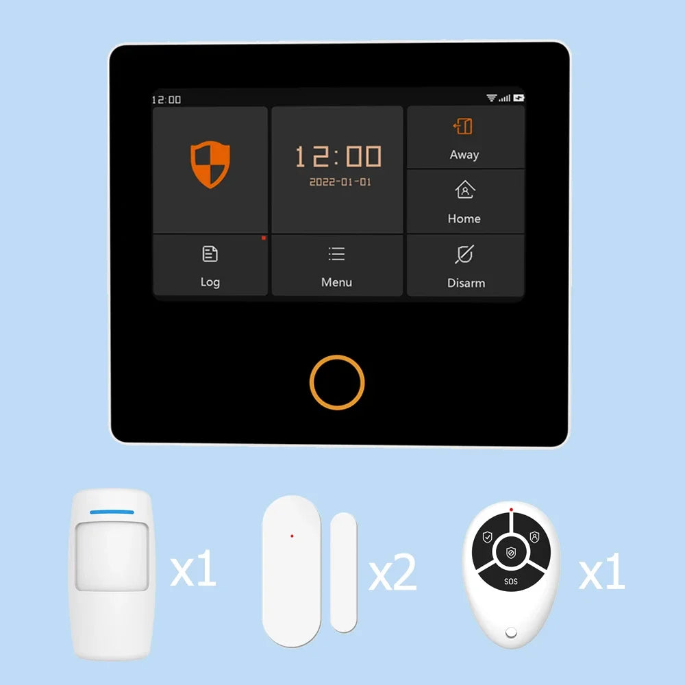 TAIBOAN – Hausalarmsystem mit 4G + WiFi-Verbindung, Sirene 115 dB, Tastsensor und Steuerung über Tuya/Alexa/Google Assistant 