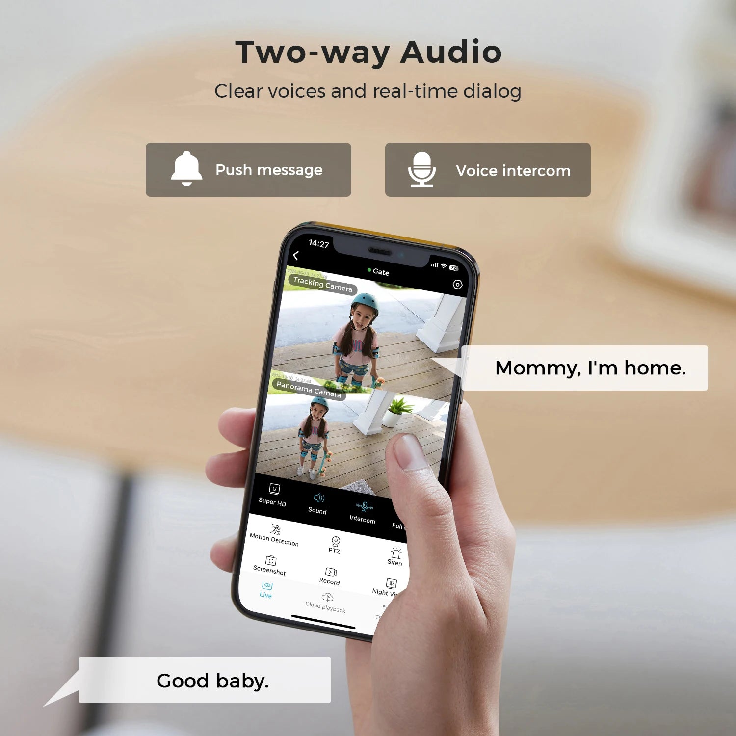 Cámara de Vigilancia BESDER WiFi 5G/2.4G 8MP PTZ de Doble Objetivo – Pantalla Automática, Color de Visión Nocturna, Audio Bidireccional e IP66