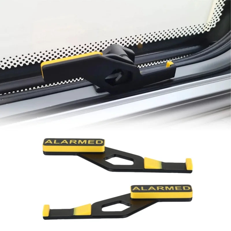 Paire de Verrous de Sécurité “ALARMED” pour Fenêtres de Camping-Car et Caravane – Protection Visuelle et Anti-Intrusion pour Verrous Polyplastic / Polyfix