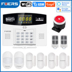 FUERS W210 – Système d’Alarme Maison Connecté Tuya WiFi & GSM avec Écran LCD Couleur, Kit Sécurité Sans Fil et Caméra IP 3MP