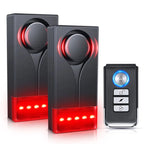 Awapow Alarme Antivol à Vibration 110 dB avec Télécommande – Protección Sans Fil pour Voiture, Camping-Car, Moto et Vélo