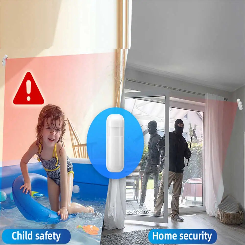 PGST P92R – Detector de movimiento sin filtro para sistema de alarma de casa, captador de infrarrojos para pilas compatible con Tuya