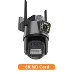 Caméra de Surveillance Wonsdar PTZ WiFi Triple Objectif 6K / Double Écran – Zoom Hybride 8X, Suivi Automatique, Vision Nocturne Couleur, Audio Bidirectionnel