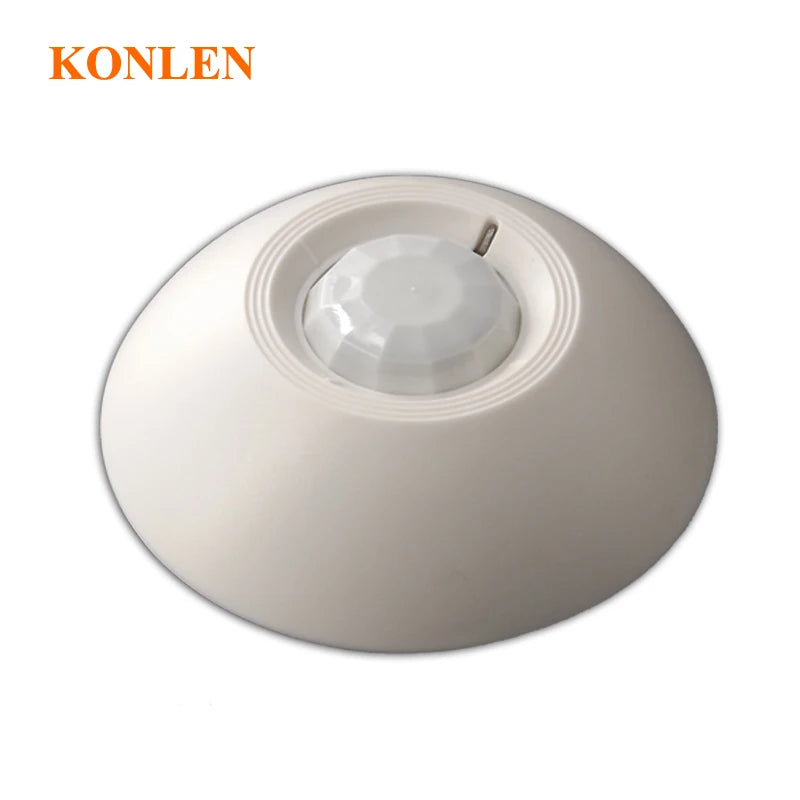 Detector de movimiento Filaire PIR Plafond 360° KONLEN KL-YCS 12V – Capteur Infrarouge Circulaire pour Système d'Alarme Maison et Locaux 