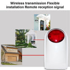 Sirène Sans Fil ONENUO 110 dB avec Flash Lumineux – Alarme Intérieure et Extérieure pour Système de Sécurité Maison et Garage