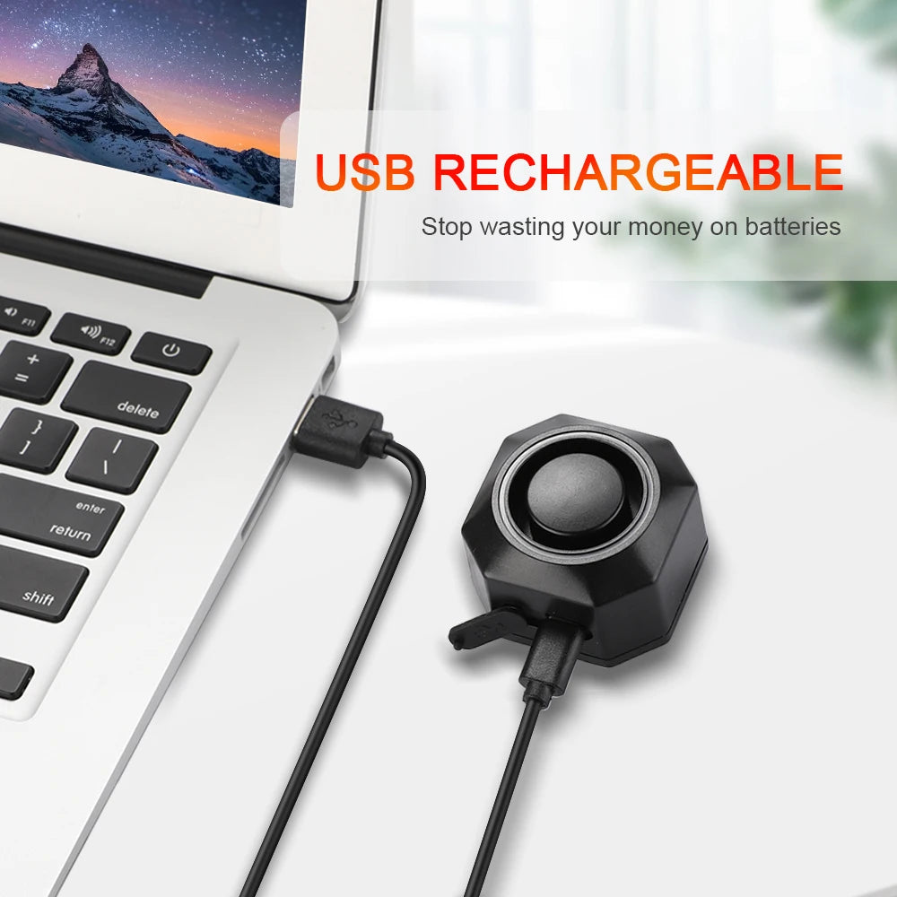 Gadpow Alarme Antivol à Vibration Recargable 110 dB – Sistema de seguridad Étanche avec Télécommande pour Voiture, Camping-Car, Moto et Vélo