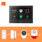 Staniot SecPanel 7 H700-4G - Sistema de alarma casa conectado 4G y WiFi con pantalla táctil de 7", Sirène 115 dB, batería 5000 mAh, compatible con Tuya 