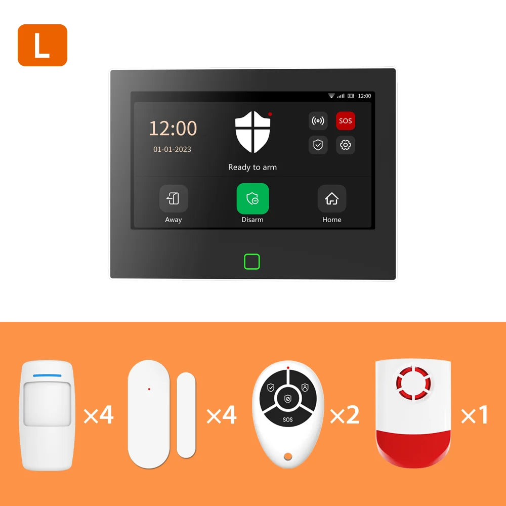 Staniot SecPanel 7 H700-4G - Sistema de alarma doméstico WiFi + 4G con pantalla táctil de 7", Sirène 120 dB y batería 5000 mAh
