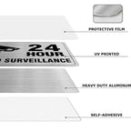 Panneau “Vidéosurveillance 24h – Propriété Privée – Accès Interdit” en Aluminium – Plaque de Sécurité Moderne pour Intérieur et Extérieur