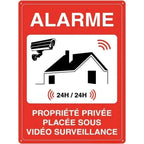 Panneau de Sécurité en Aluminium Renforcé – Vidéosurveillance, Propriété Privée, Accès Interdit pour Entrepôt et Locaux Professionnels