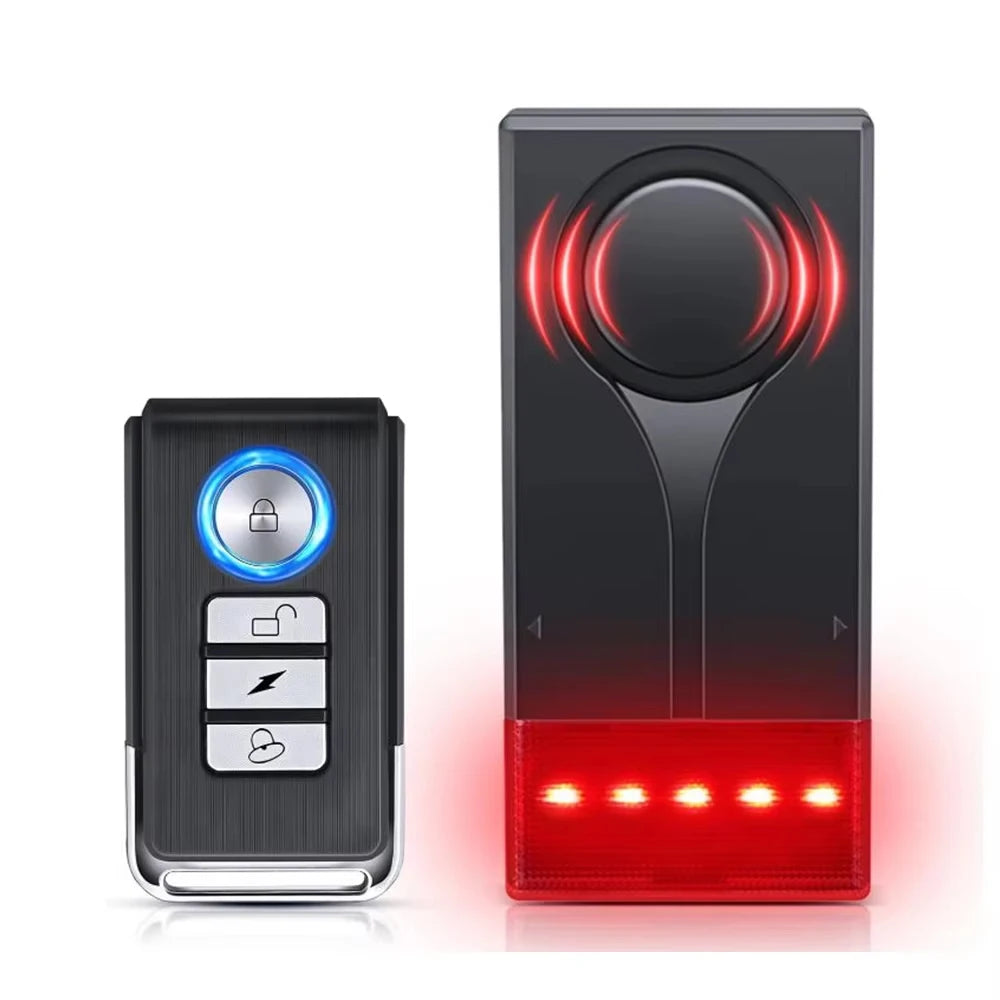 Awapow Alarme Antivol à Vibration 110 dB avec Télécommande – Protection Sans Fil pour Voiture, Camping-Car, Moto et Vélo