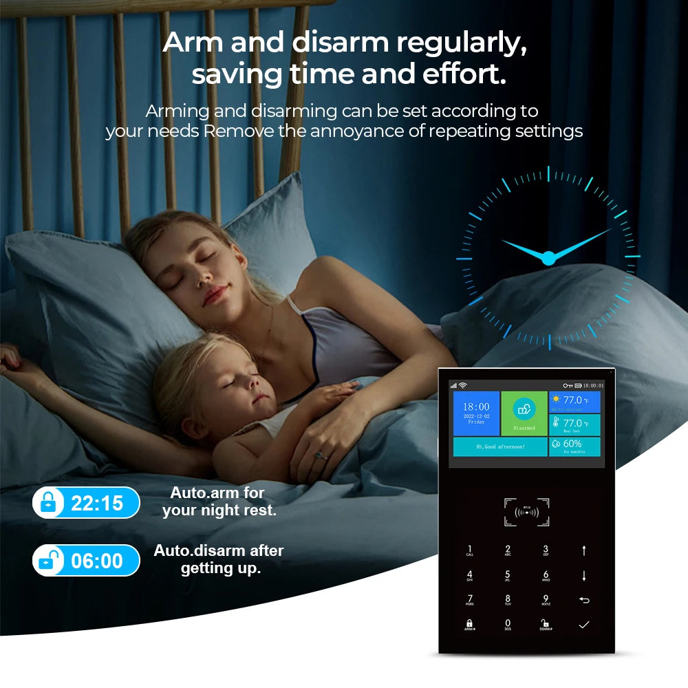 PGST 109-2G – Sistema de alarma Maison Connecté Tuya WiFi &amp; GSM, Seguridad Sans Fil 433 MHz con aplicación Smart Life, compatible con Alexa y Google Assistant