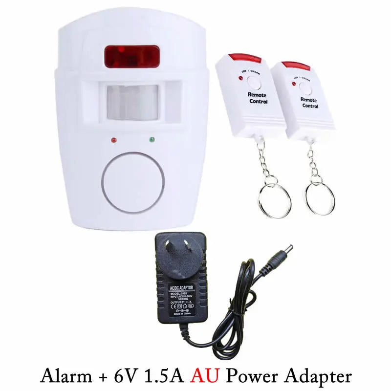 ELESECUR Alarme Sans Fil avec Détecteur de Mouvement PIR et 2 Télécommandes – Système de Sécurité pour Maison, Garage, Abri et Caravane