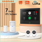 Staniot SecPanel 7 Pro - Sistema de alarma doméstico 4G y WiFi con pantalla táctil de 7”, tecnología LoRa Longue Portée 500 m, kit de seguridad conectado Tuya 