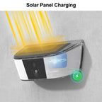 Caméra Solaire Murale 2K avec Éclairage LED – 3MP, Détection Humaine, Vision Nocturne Couleur, Batterie 5200 mAh, Alarme et Audio Bidirectionnel IP66
