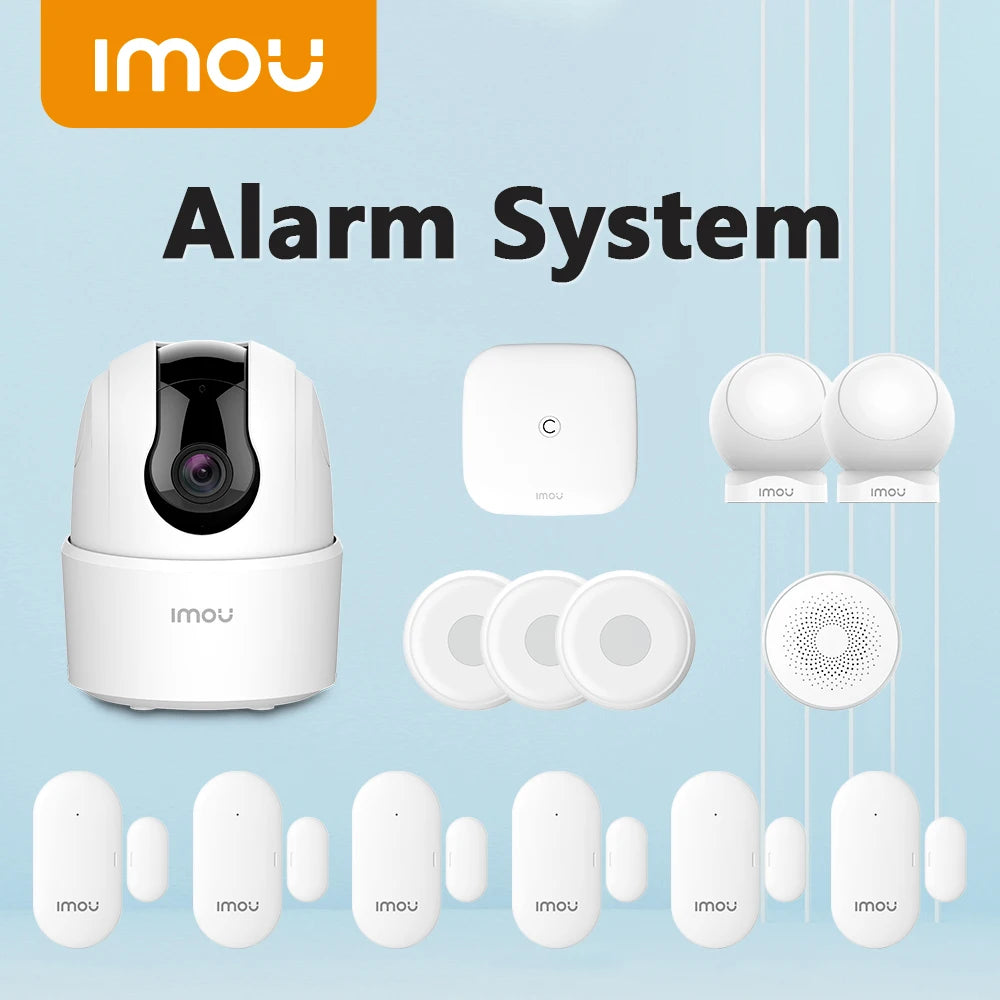 IMOU Sistema de alarma Maison WiFi Zigbee 3.0 – Captores de movimiento y apertura con Sirène, aplicación de notificaciones y compatibilidad con Alexa