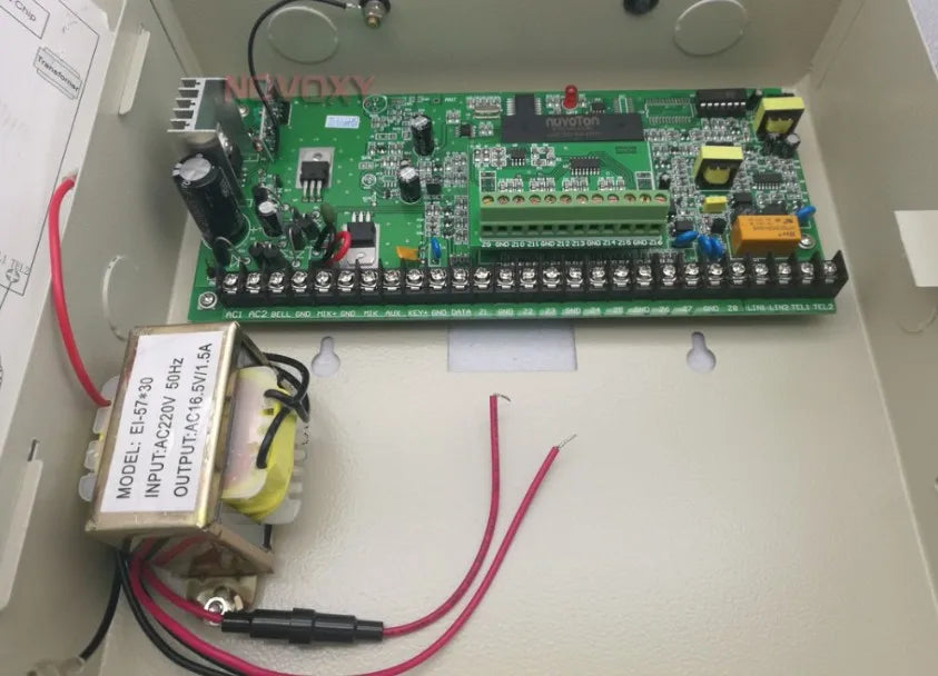 Centrale d'Alarme NOVOXY AD816 Filaire et Sans Fil 32 Zones – 16 Zones Filaire + 16 Zones Sans Fil, Versiones 2G / 4G, Panneau de Contrôle Sécurité Maison 