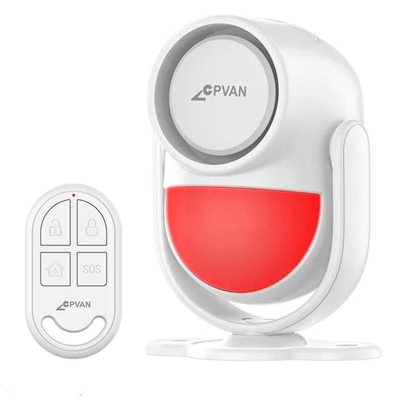 CPVAN CP2 Pro – Détecteur de Mouvement Infrarouge Sans Fil 433 MHz avec Télécommande et Sirène 125 dB pour Sécurité Maison